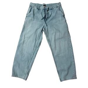 Uniqlo Relaxed Ankle Jeans Medium (30-33 inch waist) drawstring